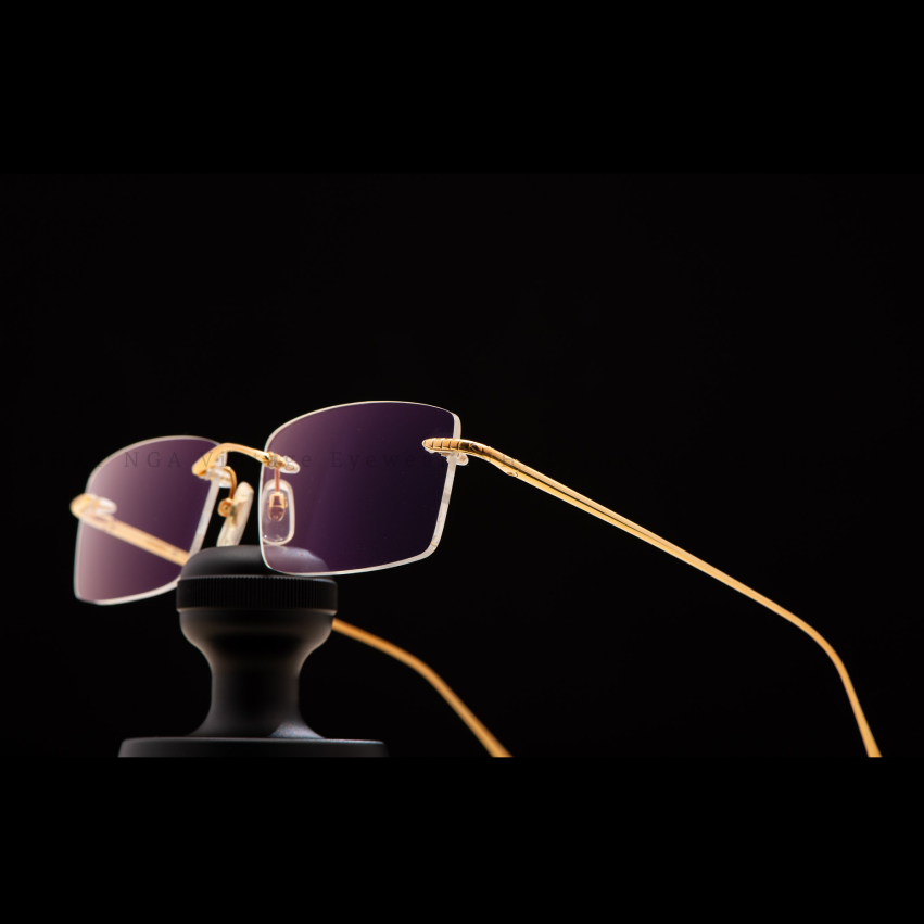 GỌNG 3 MẢNH VÀNG 18K ĐÍNH KIM CHAUMET P-02