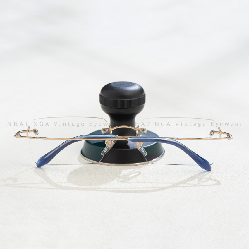 GỌNG KÍNH 3 MẢNH VÀNG TRẮNG NỘI ĐỊA NHẬT P-2014