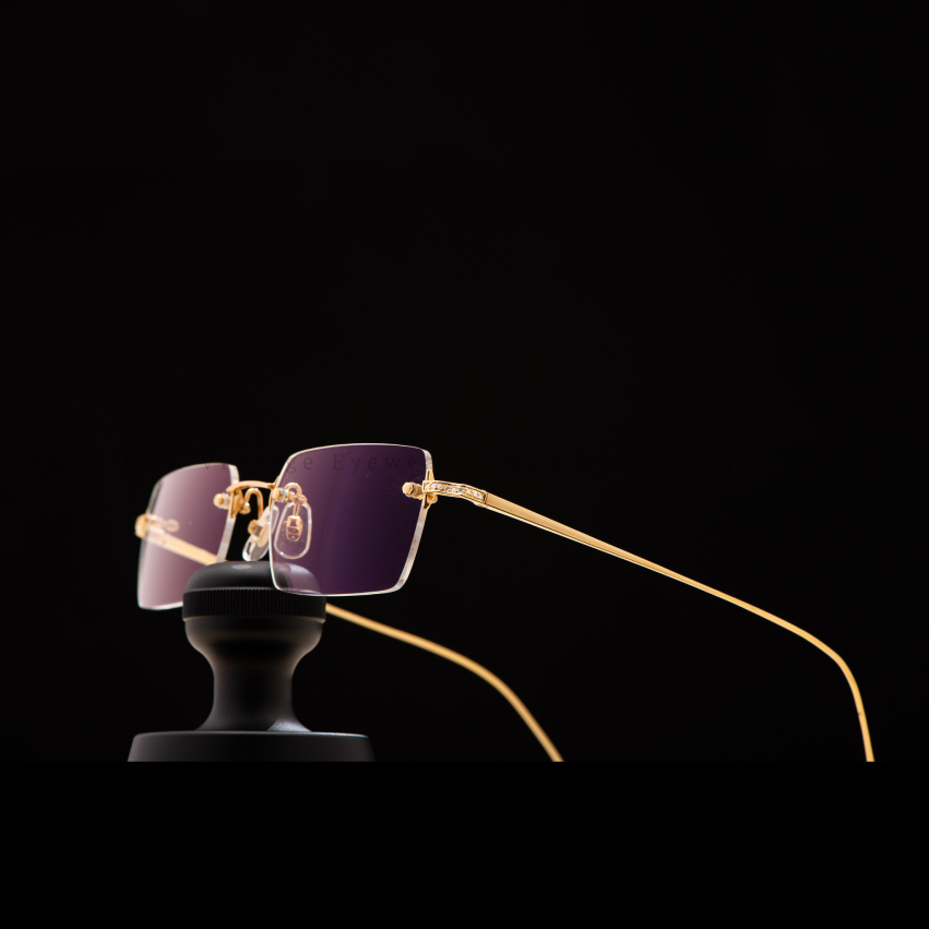 GỌNG 3 MẢNH VÀNG 18K LOTOS  L-9A222