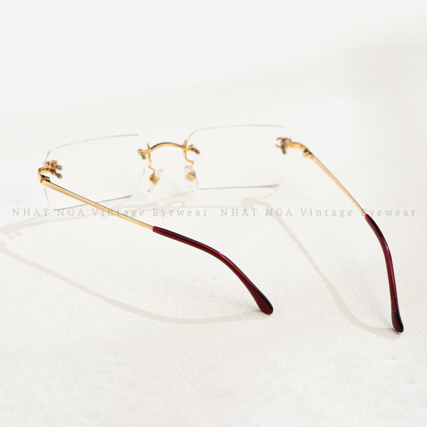 GỌNG KÍNH 3 MẢNH VÀNG 18K CHANEL J017876