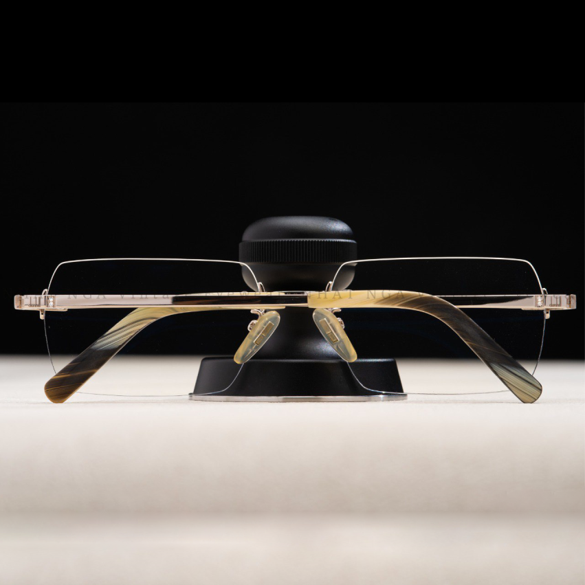 GỌNG 3 MẢNH VÀNG TRẮNG 18K/14K ĐÍNH KIM  05501