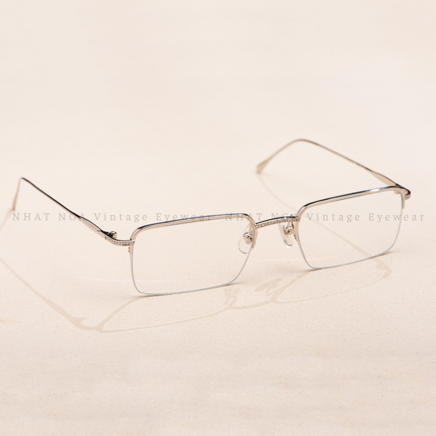 GỌNG CĂNG CƯỚC VÀNG TRẮNG 18K ĐÍNH KIM LOTOS  L-9A077