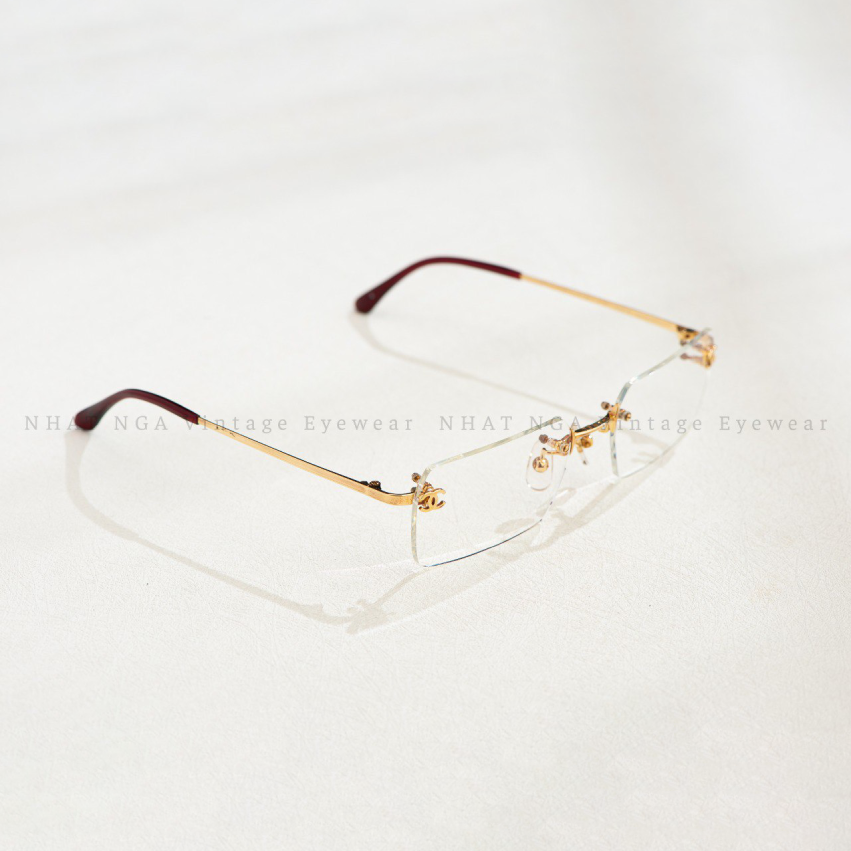 GỌNG KÍNH 3 MẢNH VÀNG 18K CHANEL J017876