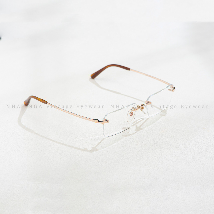 GỌNG KÍNH 3 MẢNH VÀNG NÂU 18K JUN ASHIDA JA-115B