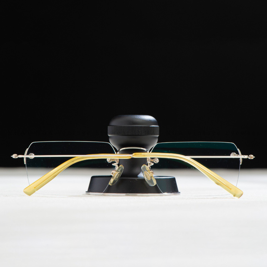 GỌNG KÍNH 3 MẢNH VÀNG TRẮNG 14K NỘI ĐỊA NHẬT