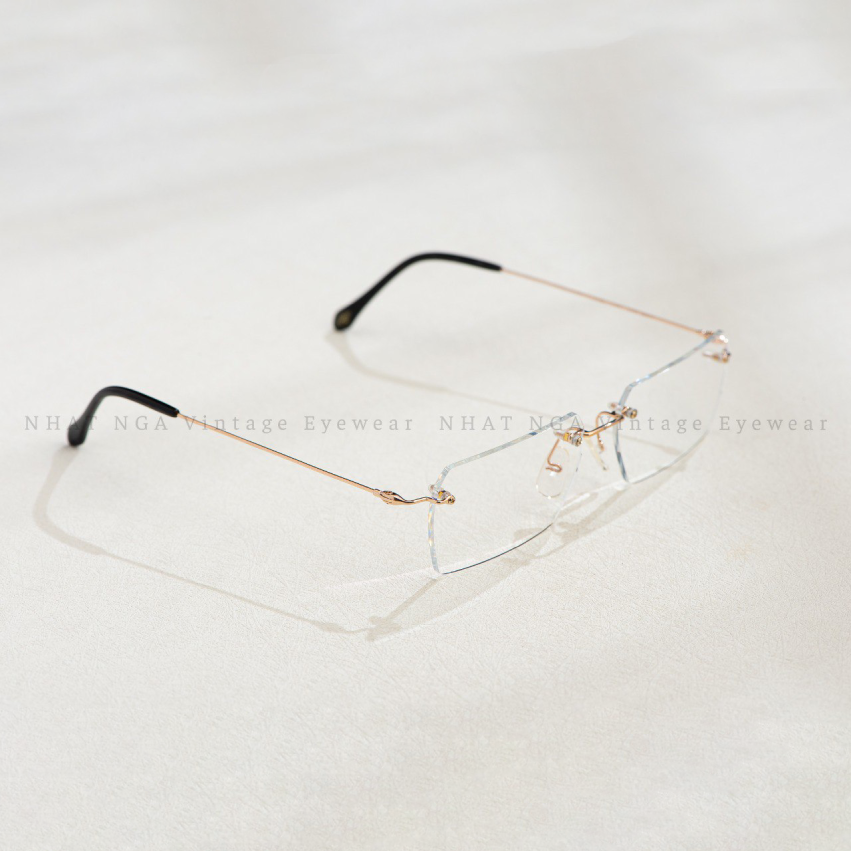 GỌNG KÍNH 3 MẢNH VÀNG HỒNG 18K PARIS MIKI AU-145