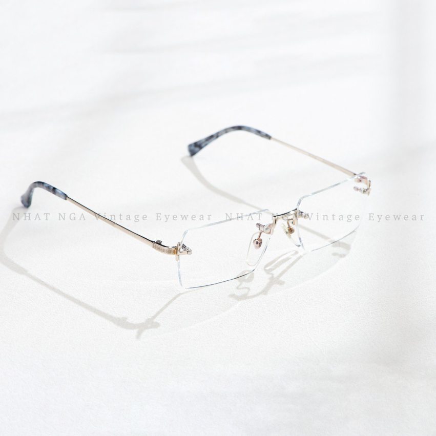 GỌNG 3 MẢNH VÀNG TRẮNG 14K BURBERRY 609W