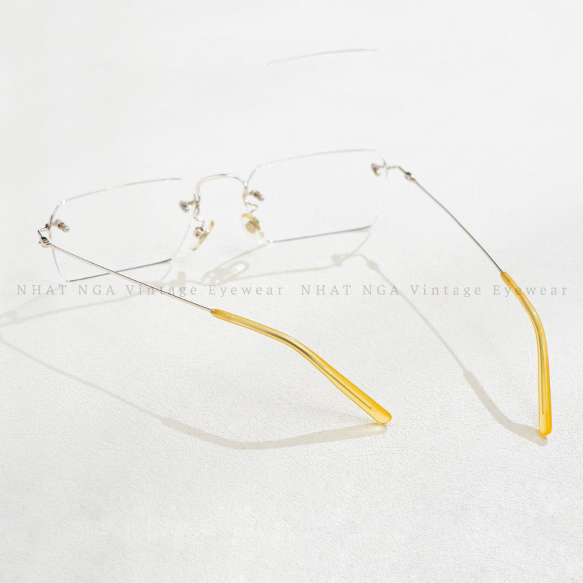 GỌNG KÍNH 3 MẢNH VÀNG TRẮNG 14K NỘI ĐỊA NHẬT