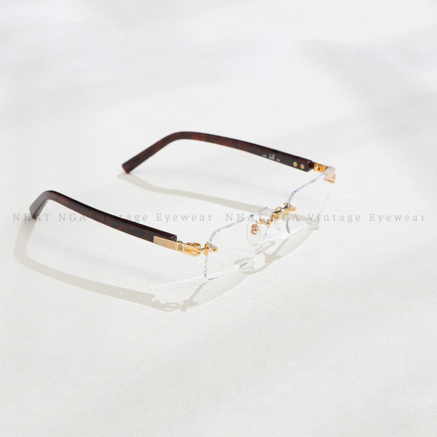 GỌNG KÍNH 3 MẢNH VÀNG 18K DUNHILL 1027