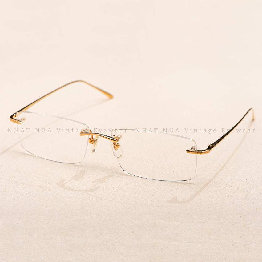 GỌNG 3 MẢNH VÀNG 18K ĐÍNH KIM CHAUMET P-02