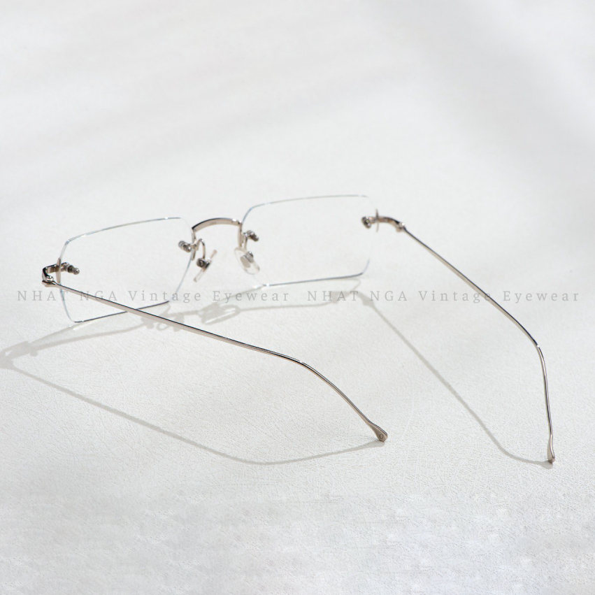 GỌNG 3 MẢNH VÀNG TRẮNG 18K ĐÍNH KIM LOTOS L7B2811