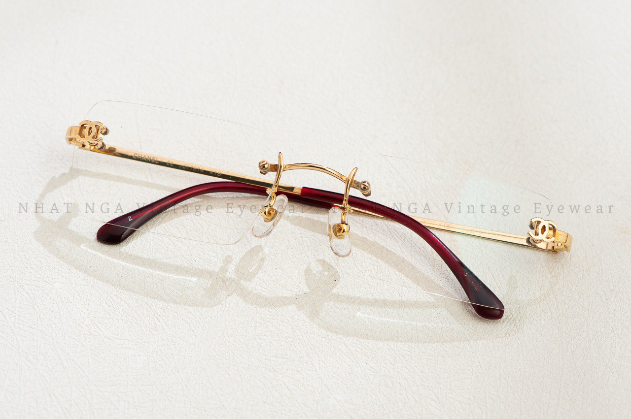 GỌNG KÍNH 3 MẢNH VÀNG 18K CHANEL J017876