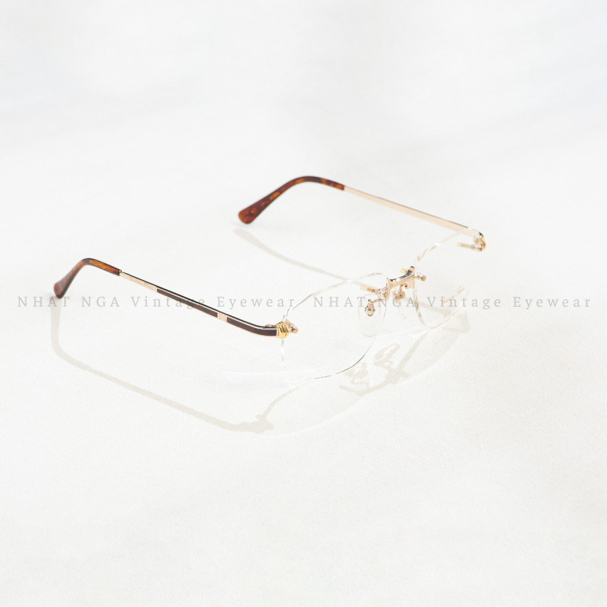 GỌNG KÍNH 3 MẢNH BỌC VÀNG DOMINIQUE FRANCE DF-1528