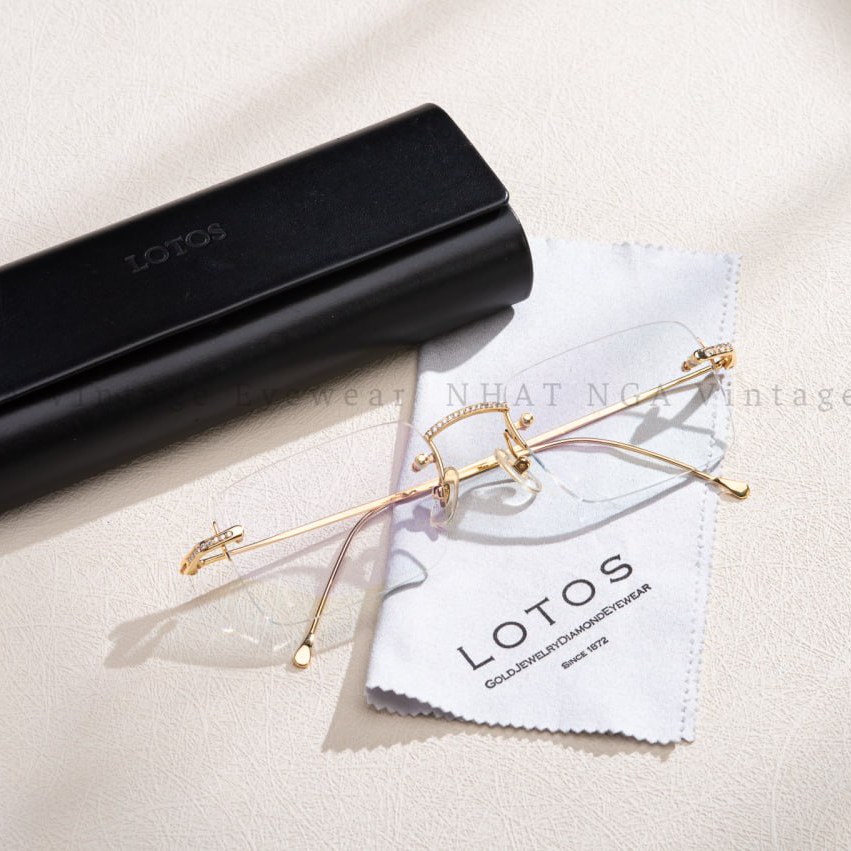 GỌNG 3 MẢNH VÀNG 18K ĐÍNH KIM CƯƠNG LOTOS L7B2811