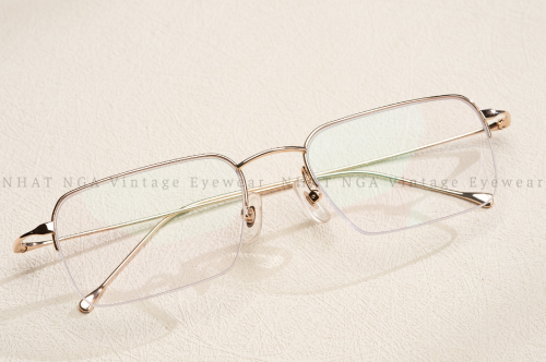 GỌNG 3 MẢNH VÀNG HỒNG 18K LOTOS 