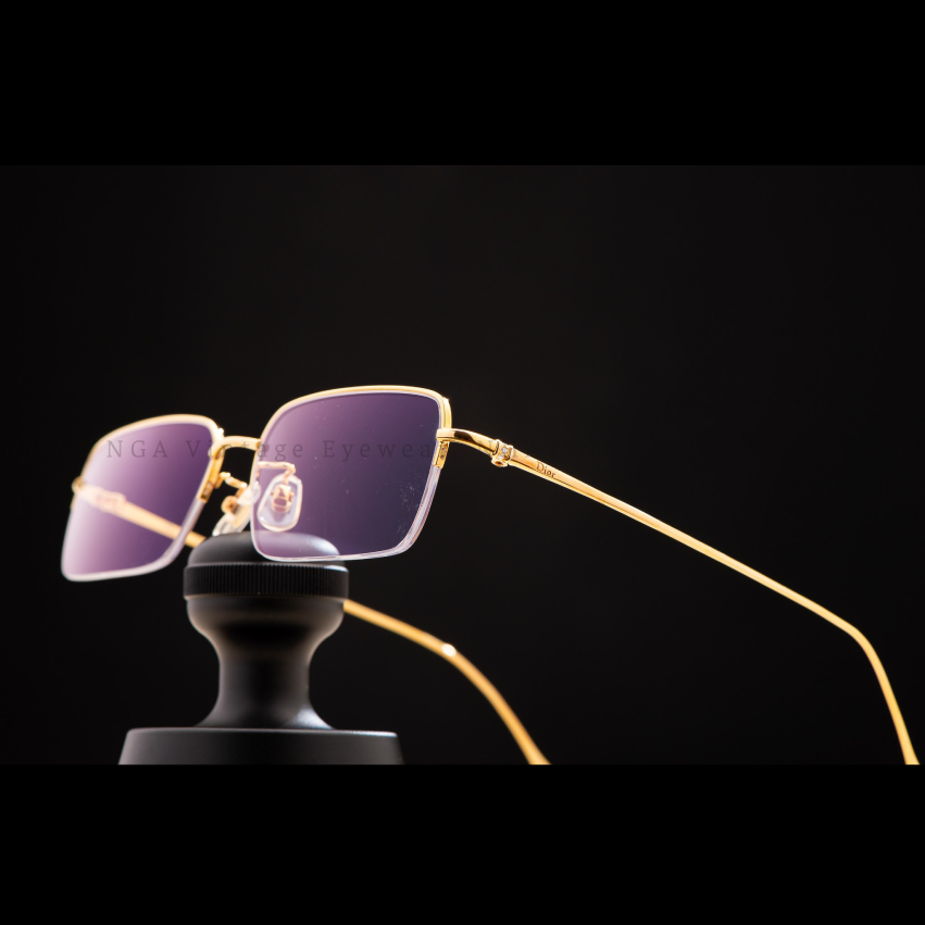 GỌNG CĂNG CƯỚC VÀNG 18K ĐÍNH KIM DIOR - 048