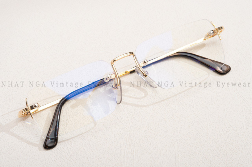 GỌNG 3 MẢNH VÀNG 18K HOYA 04