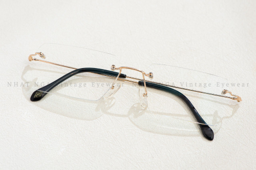 GỌNG KÍNH 3 MẢNH VÀNG HỒNG 18K PARIS MIKI AU-145