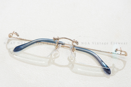 GỌNG KÍNH 3 MẢNH VÀNG TRẮNG NỘI ĐỊA NHẬT P-2014