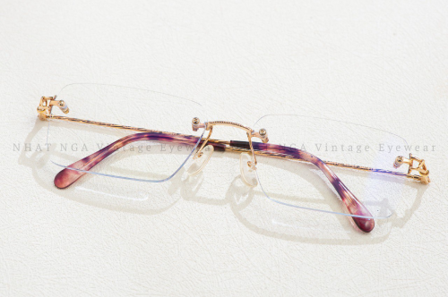 GỌNG KÍNH 3 MẢNH VÀNG HỒNG PARIS MIKI AU 285